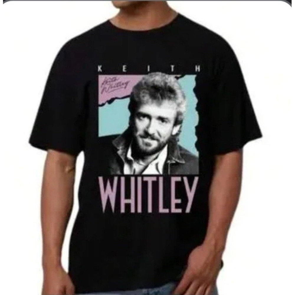 NWOT Keith Whitley Tee Shirt Classic Black Mens Large T Shirt Black Ring Spun Co